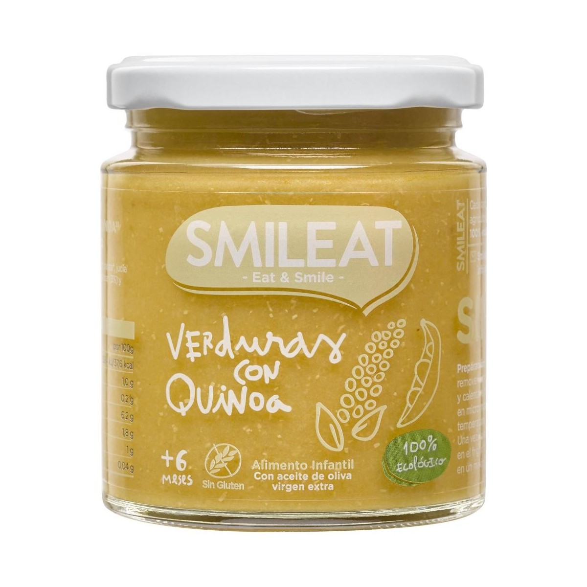 smileat tarrito de verduras con quinoa 230 g
