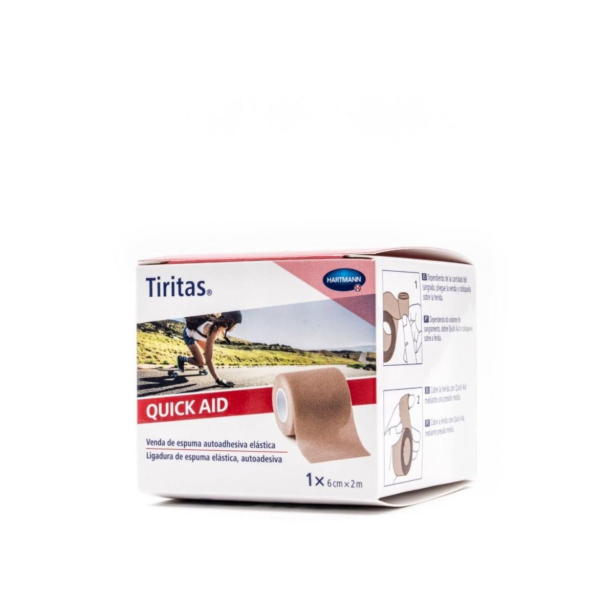 tiritas quick aid hartmann color beige 6cm x 2m