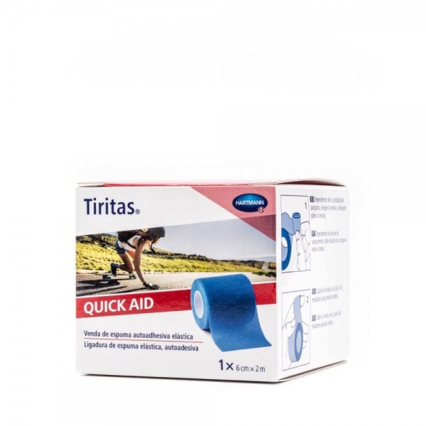 tiritas quick aid hartmann color azul 6cm x 2m