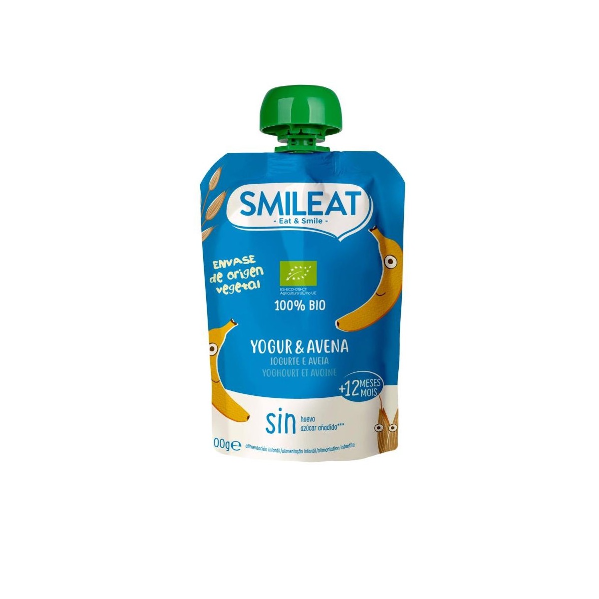 smileat pouch yogur y avena 100 g