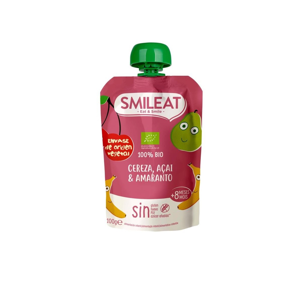 smileat pouch cereza aai y amaranto 100 g