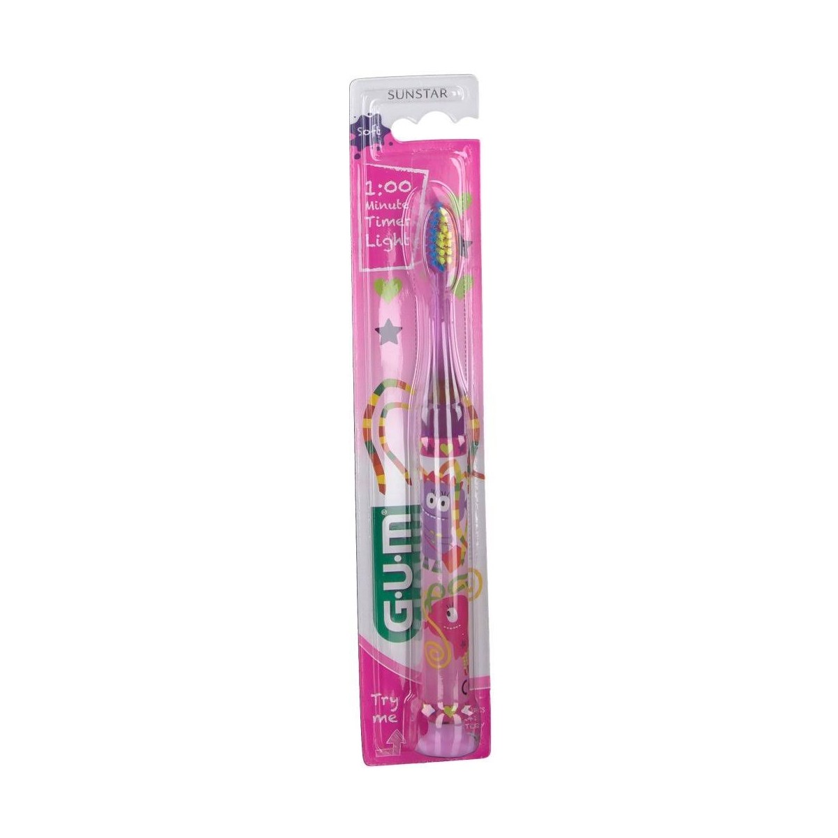 gum cepillo junior con luz monstruos