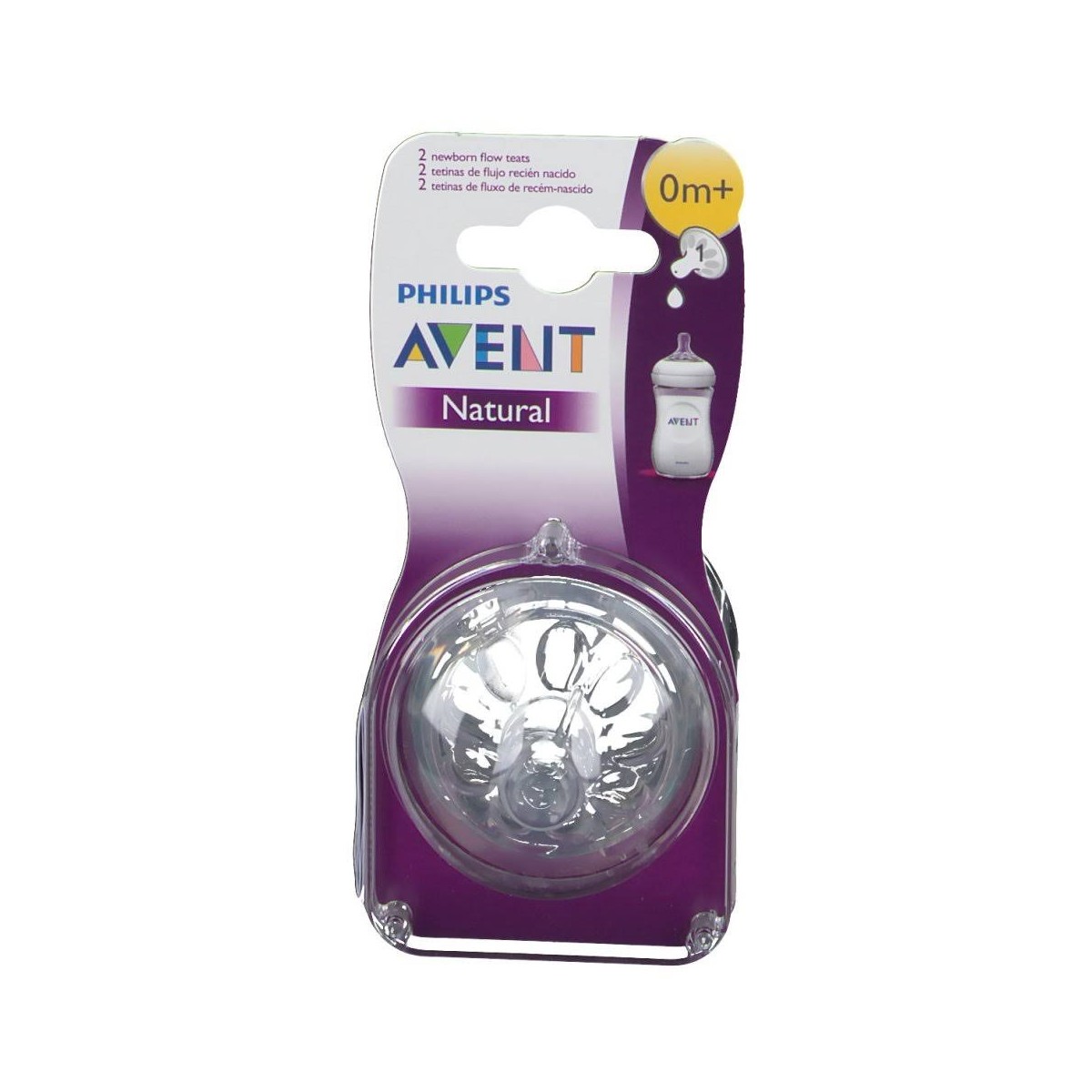 philips avent natural scf651 tetina de flujo para recien nacidos paquete de 2