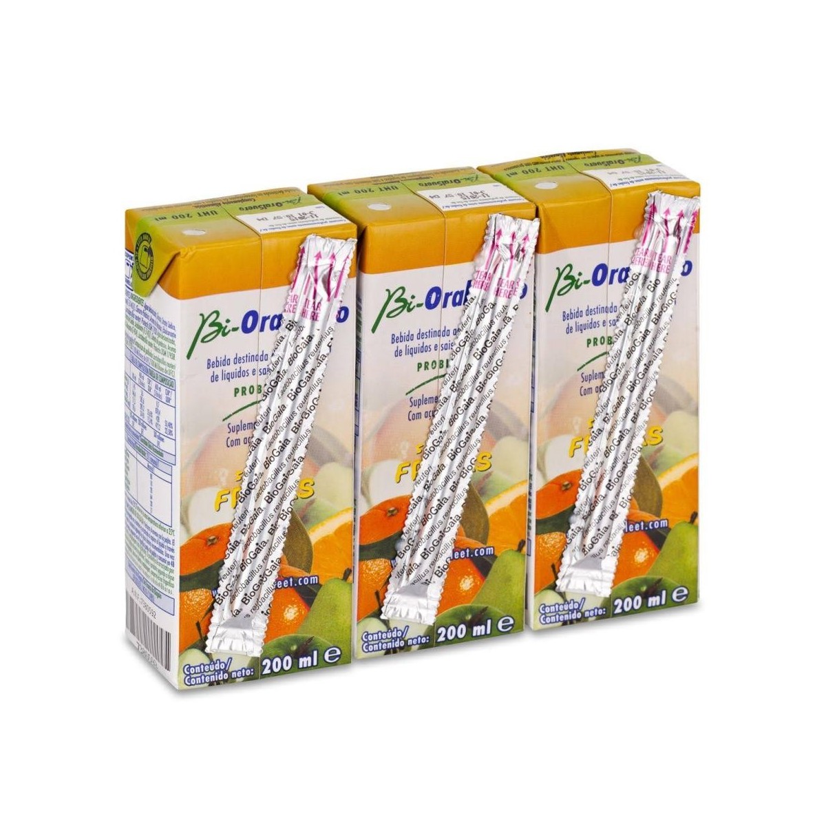 bioralsuero frutas 3 x 200 ml