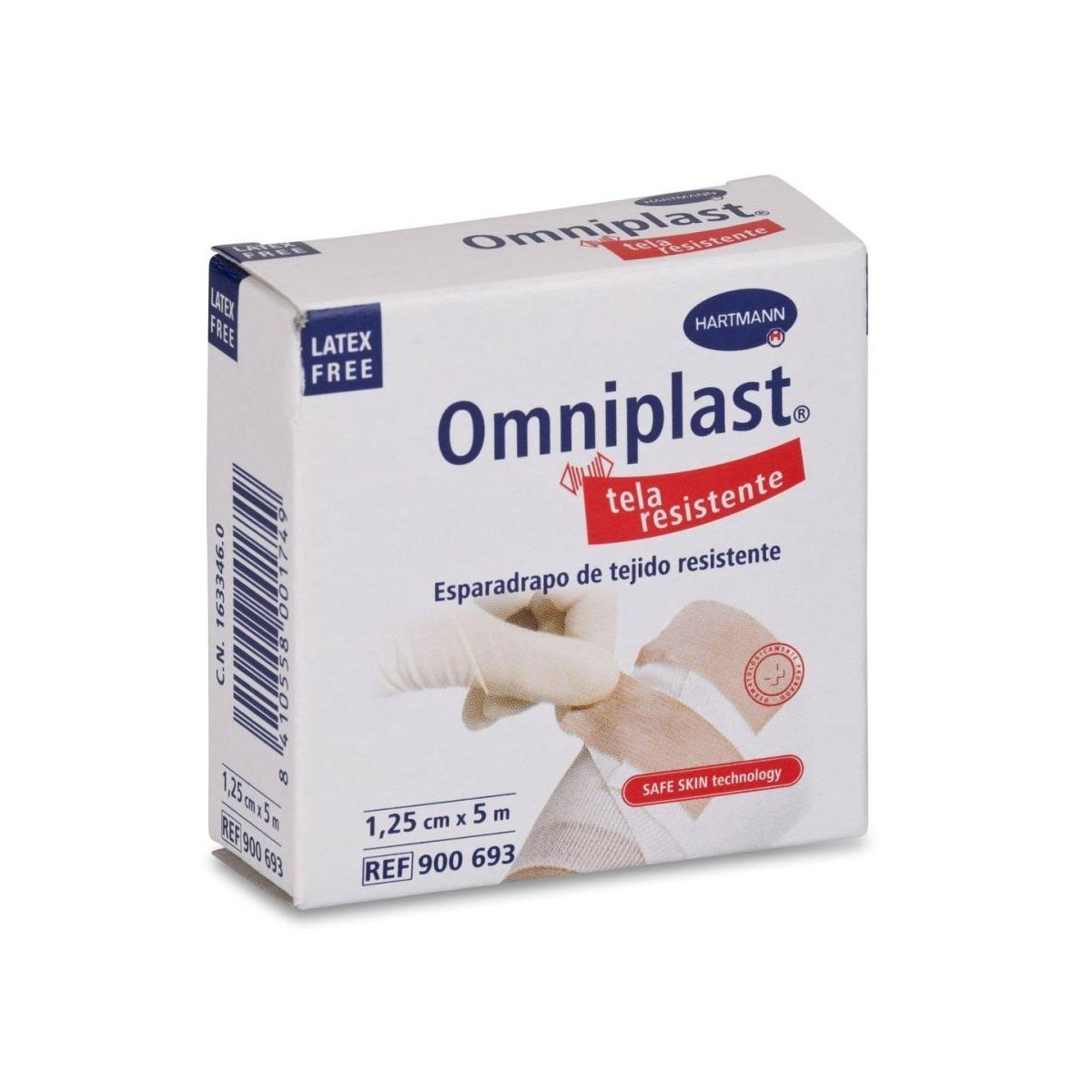 omniplast esparadrapo de tejido resistente 125 cm x 5 m