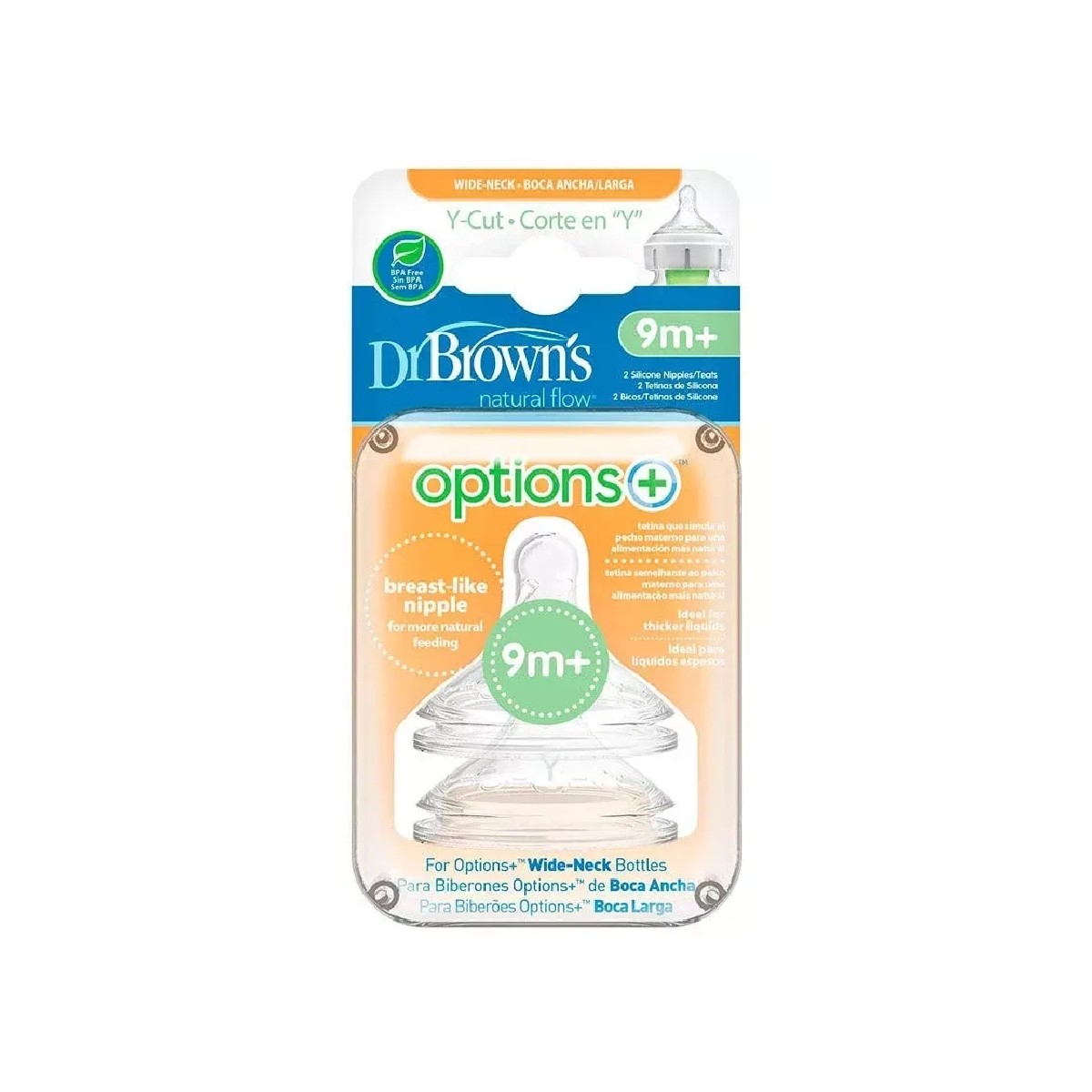 Dr Brown´s tetinas de silicona boca ancha corte...