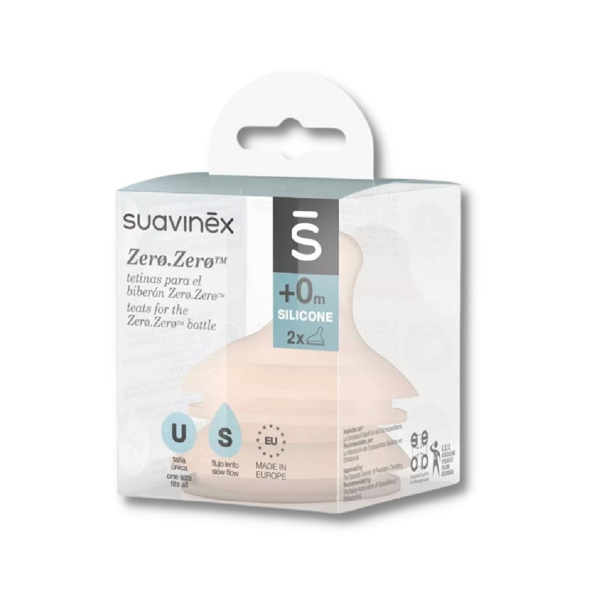 Suavinex tetina silicona zero zero flujo lento