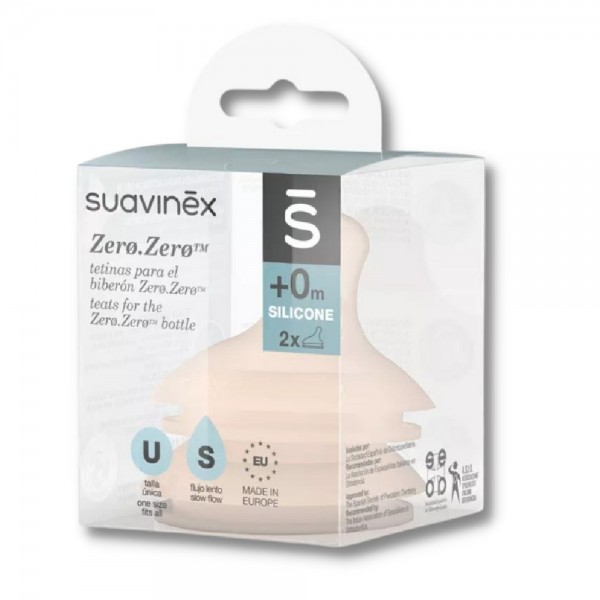Suavinex tetina silicona zero zero flujo lento
