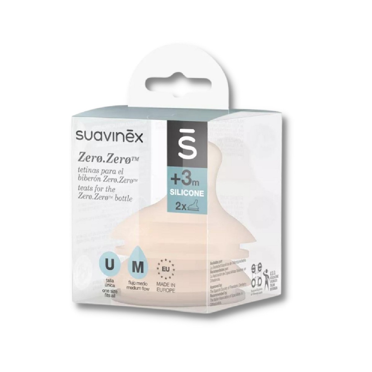 Suavinex tetina silicona zero zero flujo medio