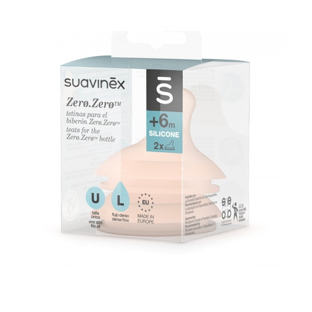 Suavinex tetina silicona zero zero flujo denso