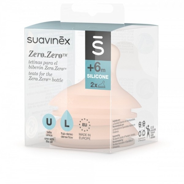 Suavinex tetina silicona zero zero flujo denso
