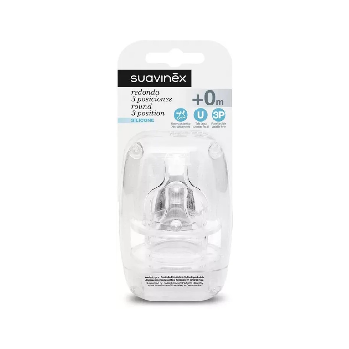 Suavinex tetina silicona 3 posiciones flujo...