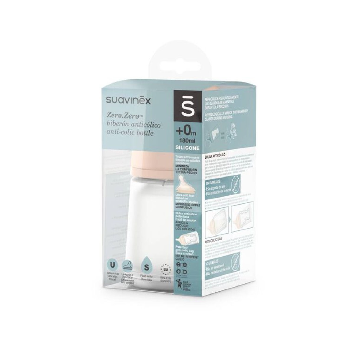 Suavinex Biberón Anticólico Zero Zero flujo...